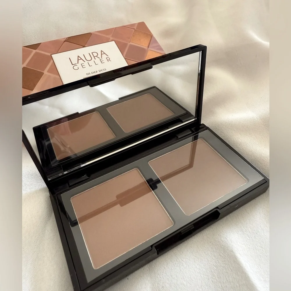 NIB Laura Geller Hi-Def Duo Bronzer Palette - Beachy Keen